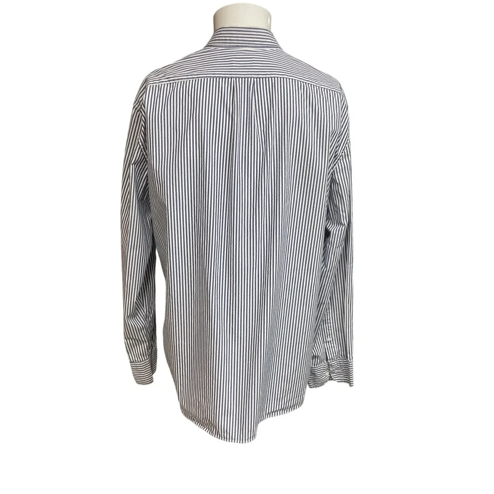J. Crew Men's Striped Printed Collared Long Sleeve Stretch Button Up Shirt Sz XL